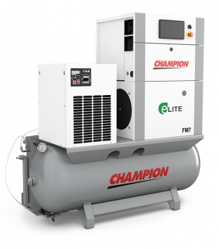 FM 7 bis 22 kW und ELITE Druckluftlösungen von Champion – Effizienz und Qualität